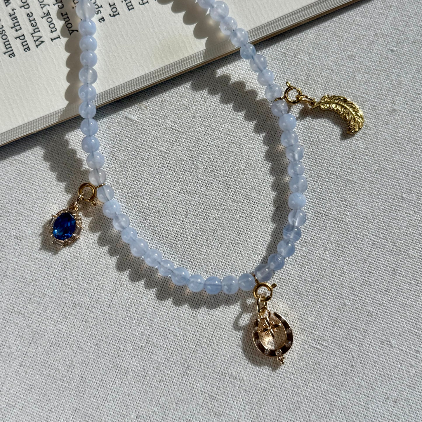 Lucky Blue Lace Agate Choker Necklace