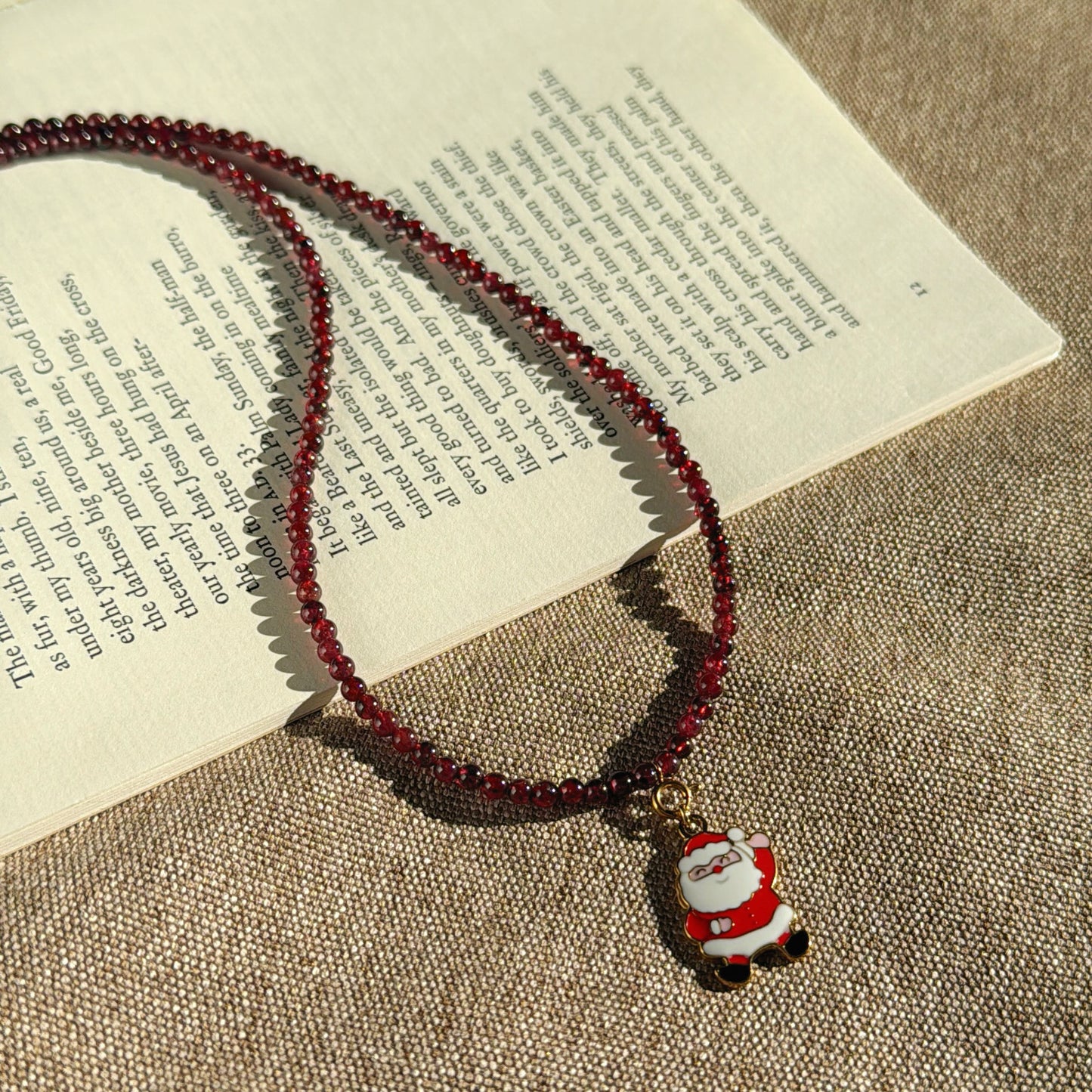 Christmas Santa’s Garnet Necklace