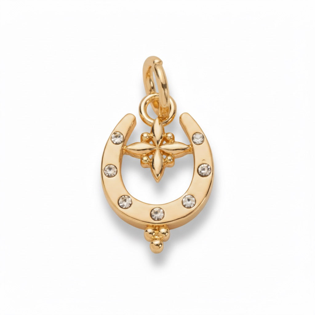 Lucky Star Horseshoe Charm
