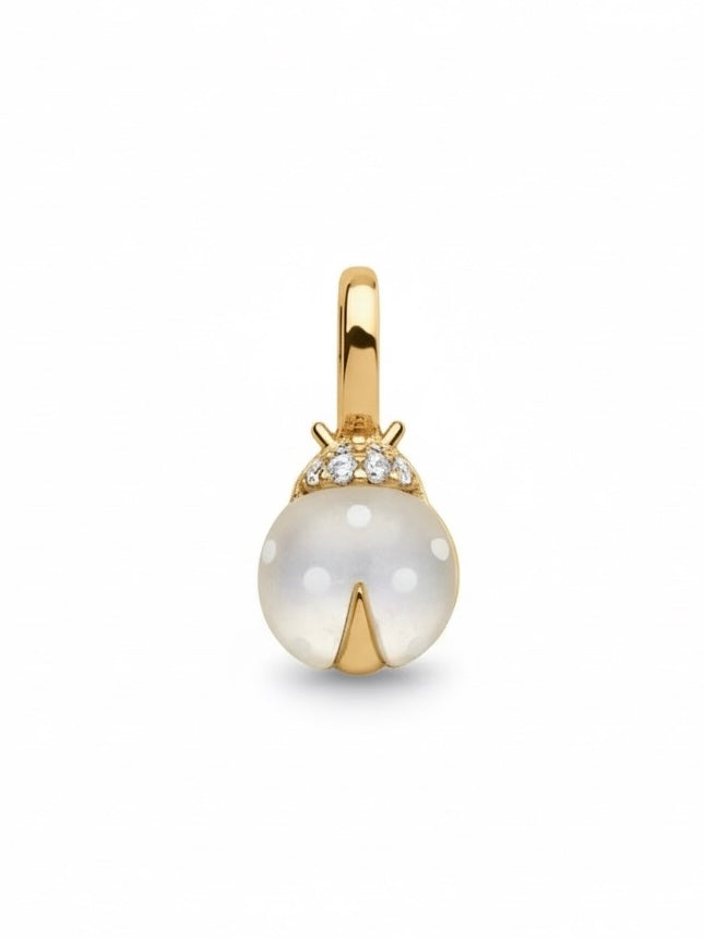 White Ladybug Charm