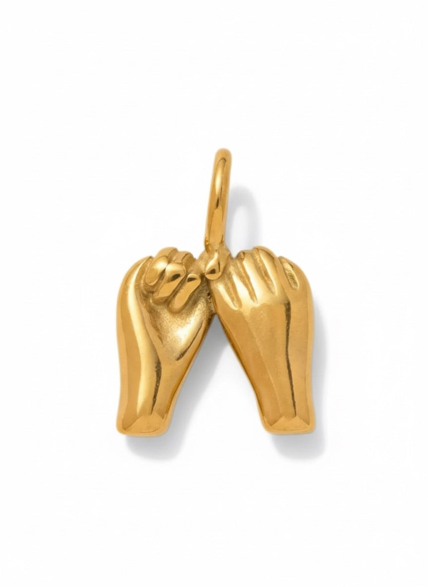 Friendship Pinky Promise Hand Charm