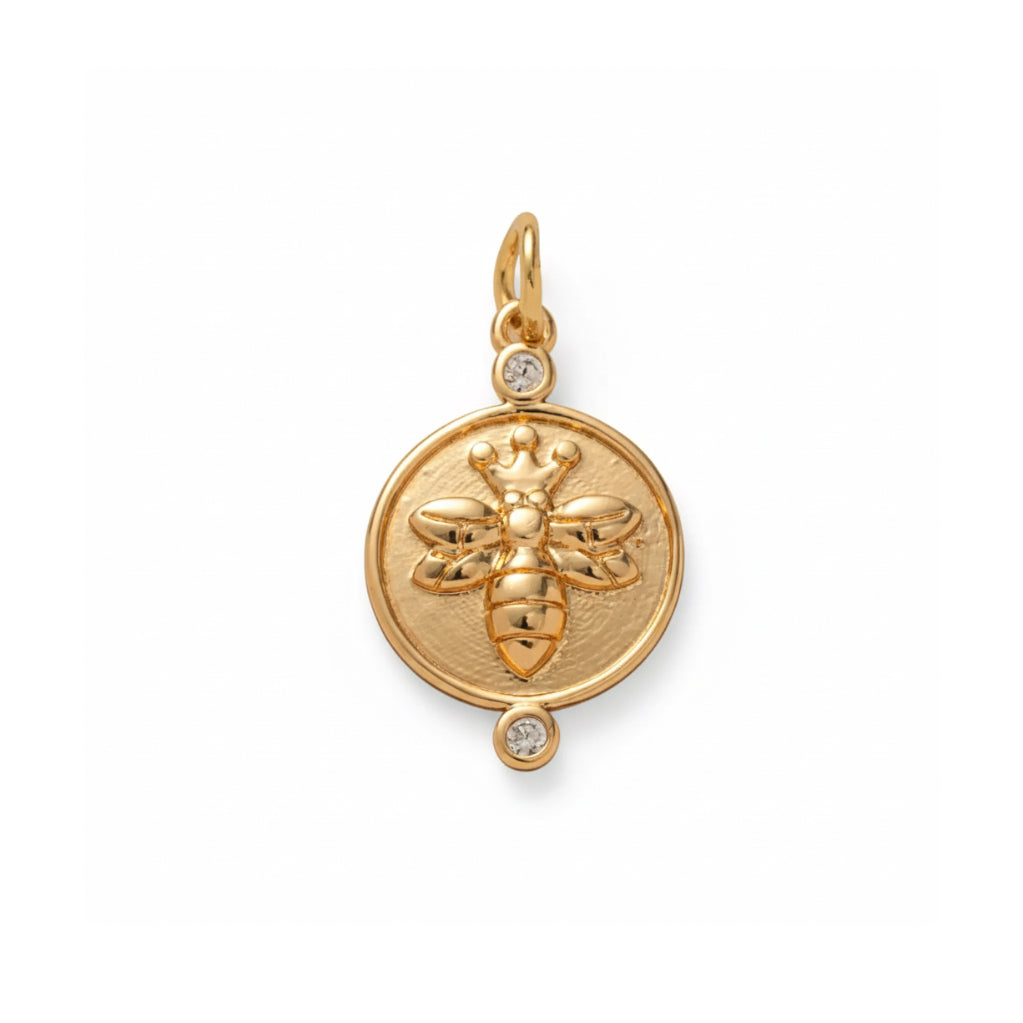 Queen Bee Medallion Pendant Charm