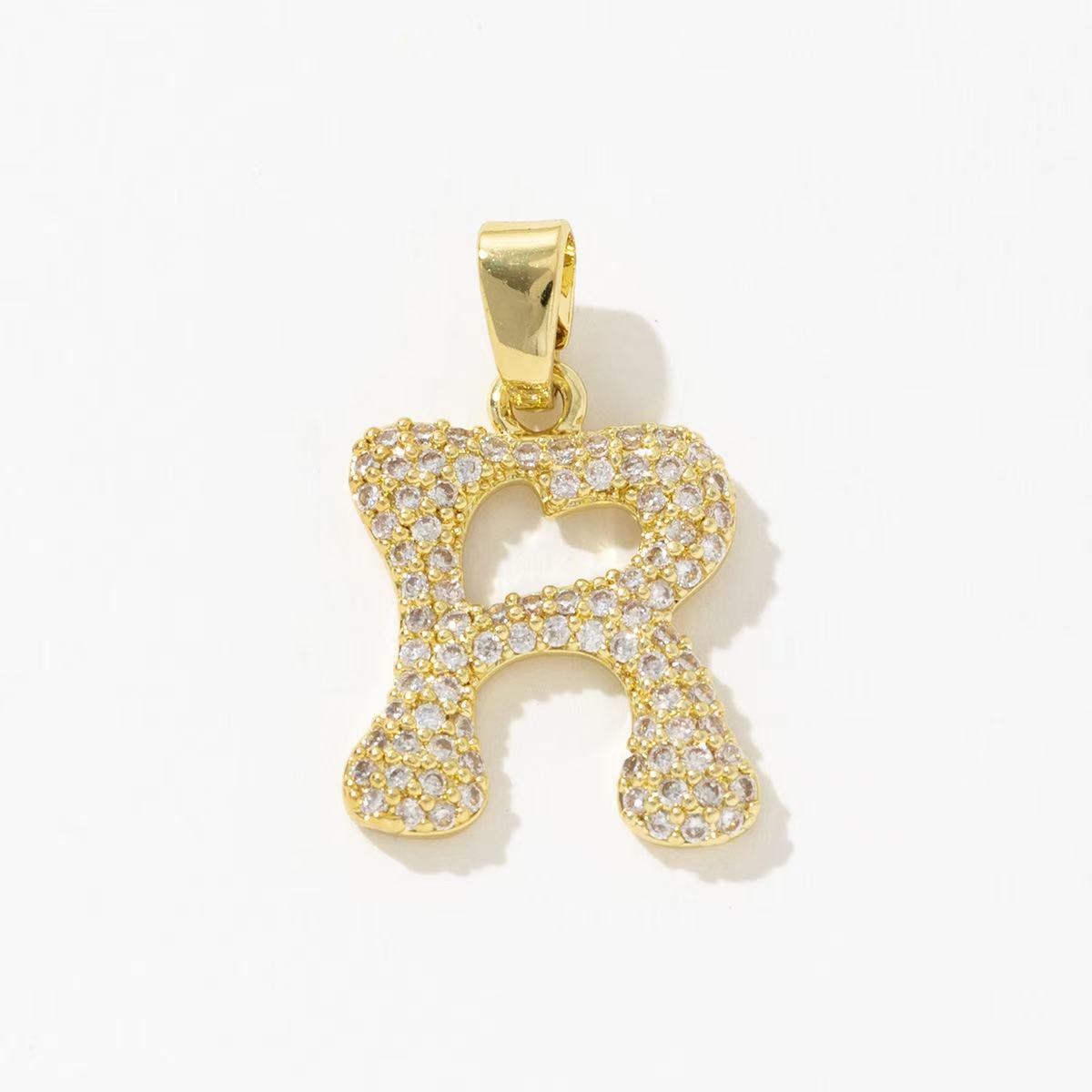 Sparkling Letter R Charm