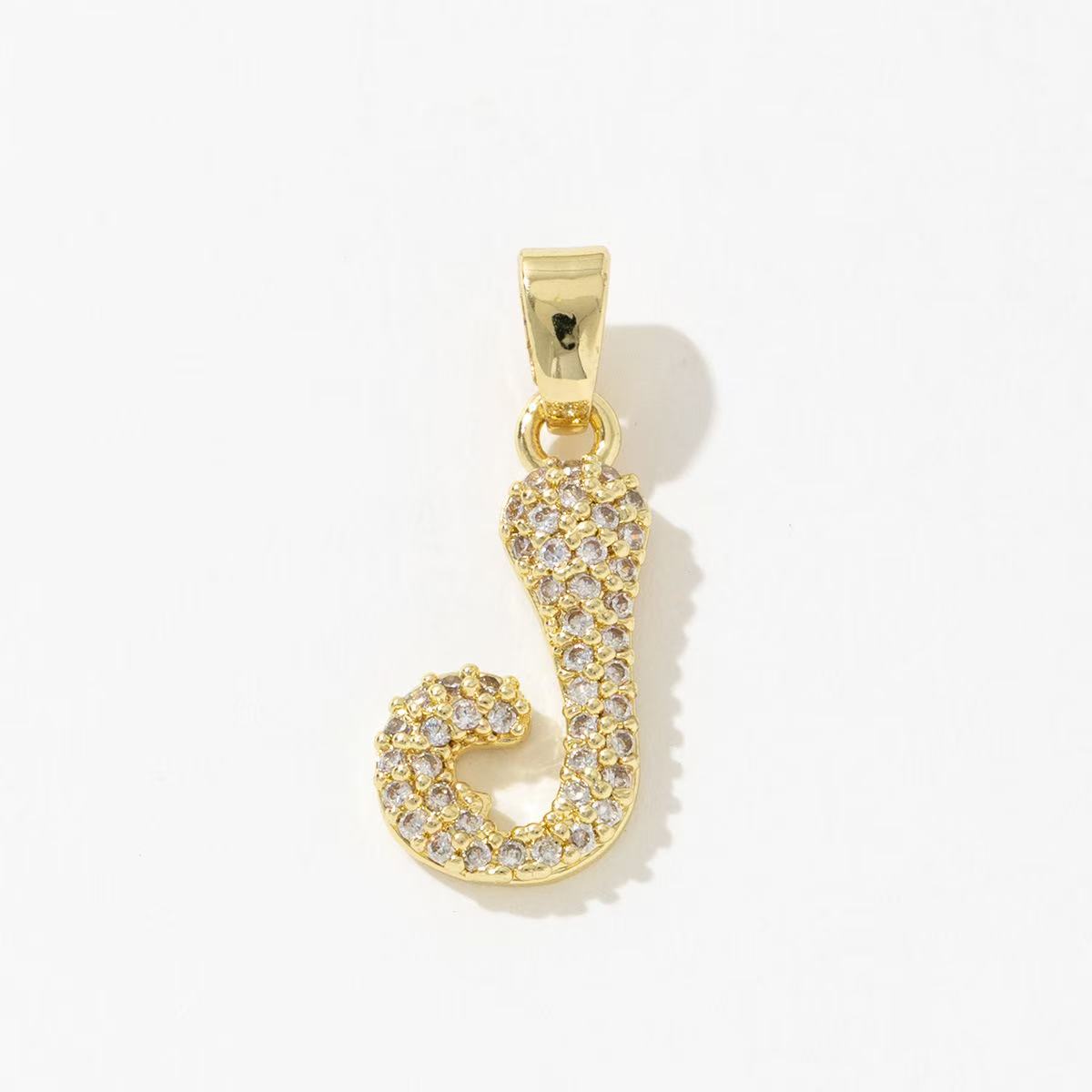 Sparkling Letter J Charm