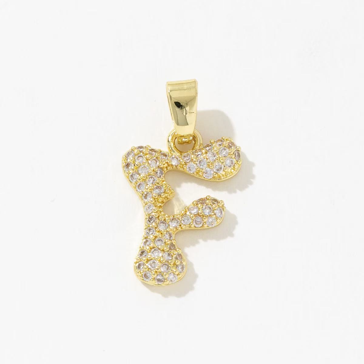 Sparkling Letter F Charm
