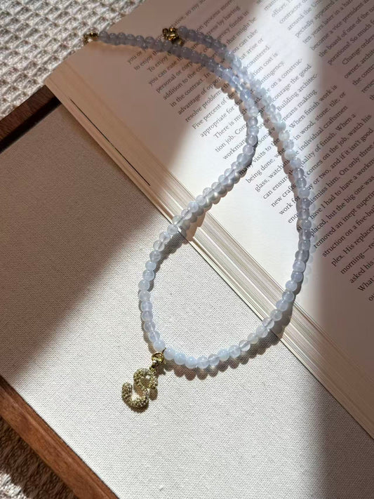 Blue Lace Agate Base Necklace