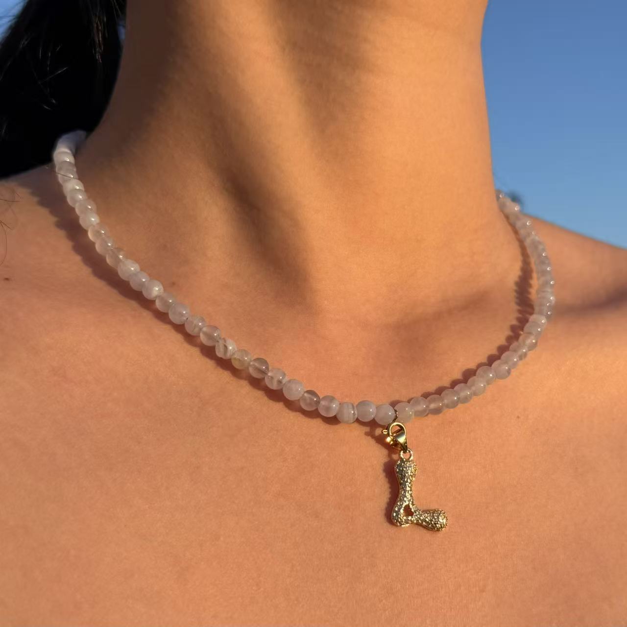 Blue Lace Agate Necklace