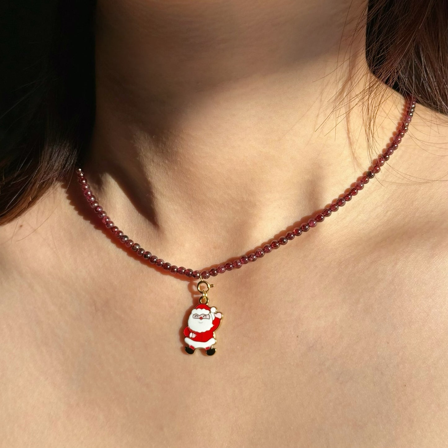 Christmas Santa’s Garnet Necklace