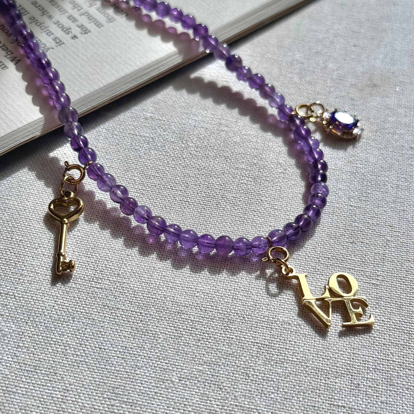 LOVE Amethyst Choker Necklace