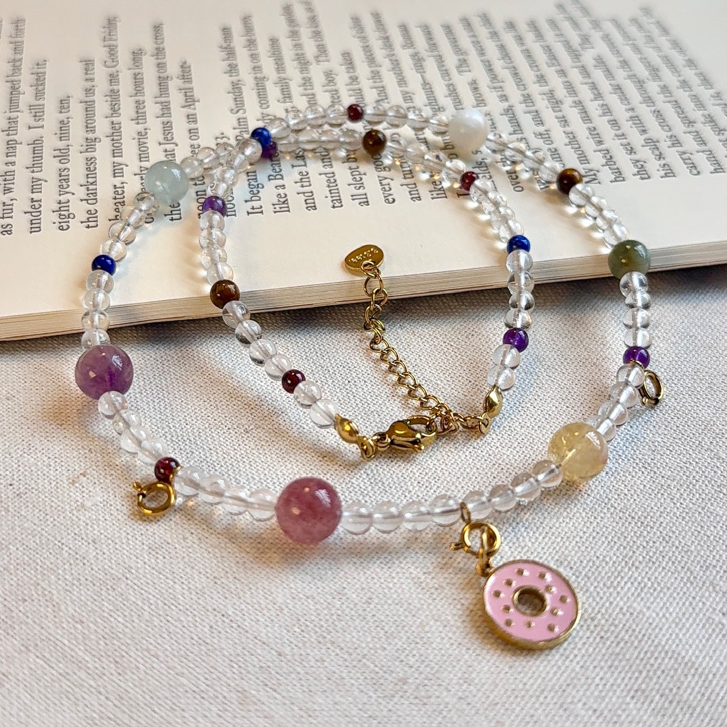 Juicy Candy Set: Clear Quartz Multi Gemstones Jewelry Set