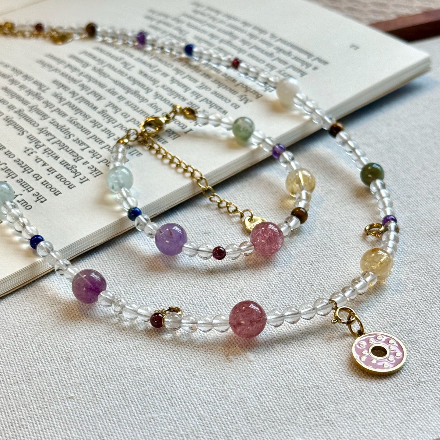 Juicy Candy Set: Clear Quartz Multi Gemstones Jewelry Set