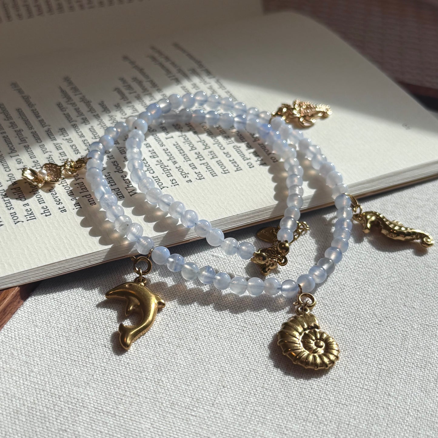 Oceanic Dream Blue Lace Agate Choker Necklace