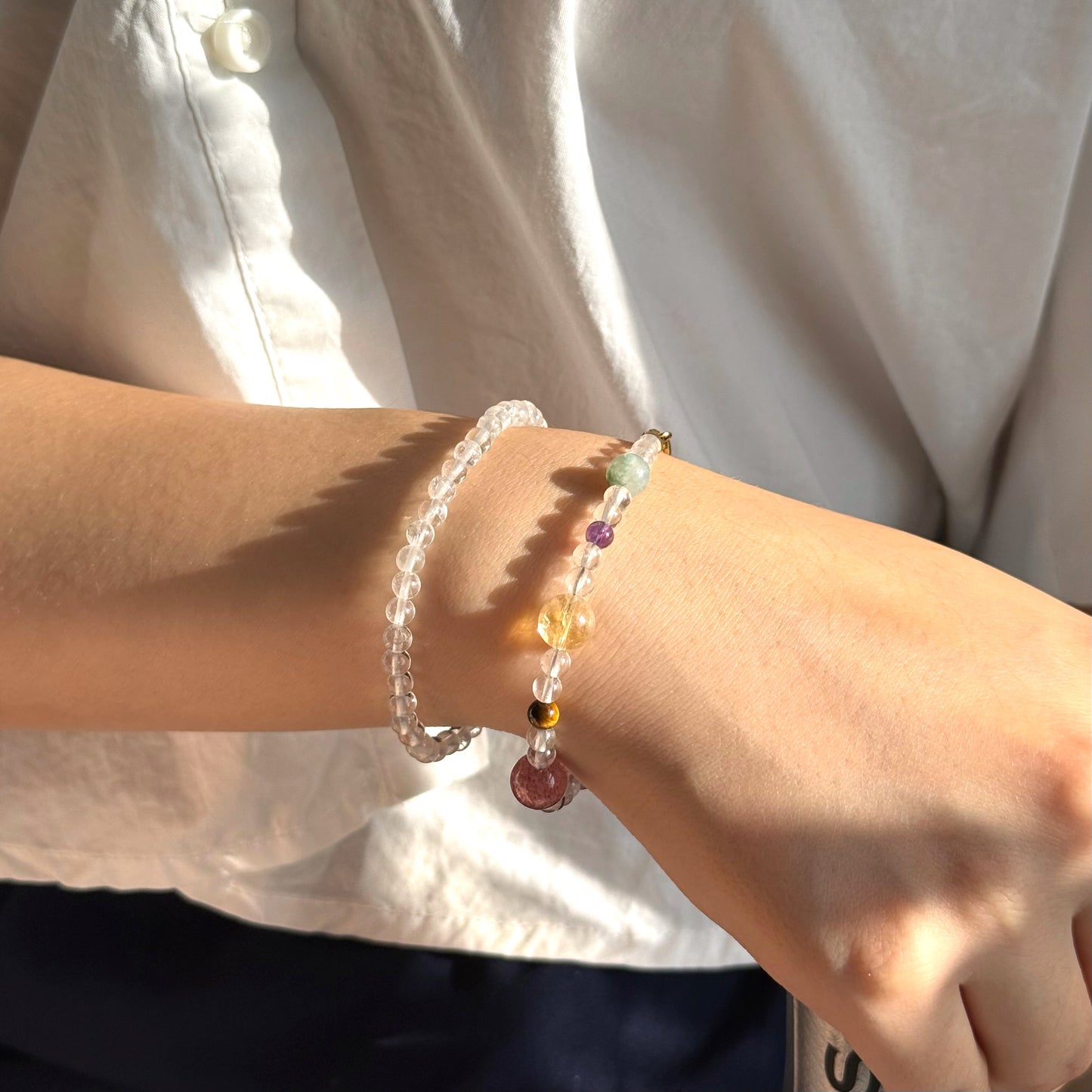 Juicy Candy Set: Clear Quartz Multi Gemstones Jewelry Set