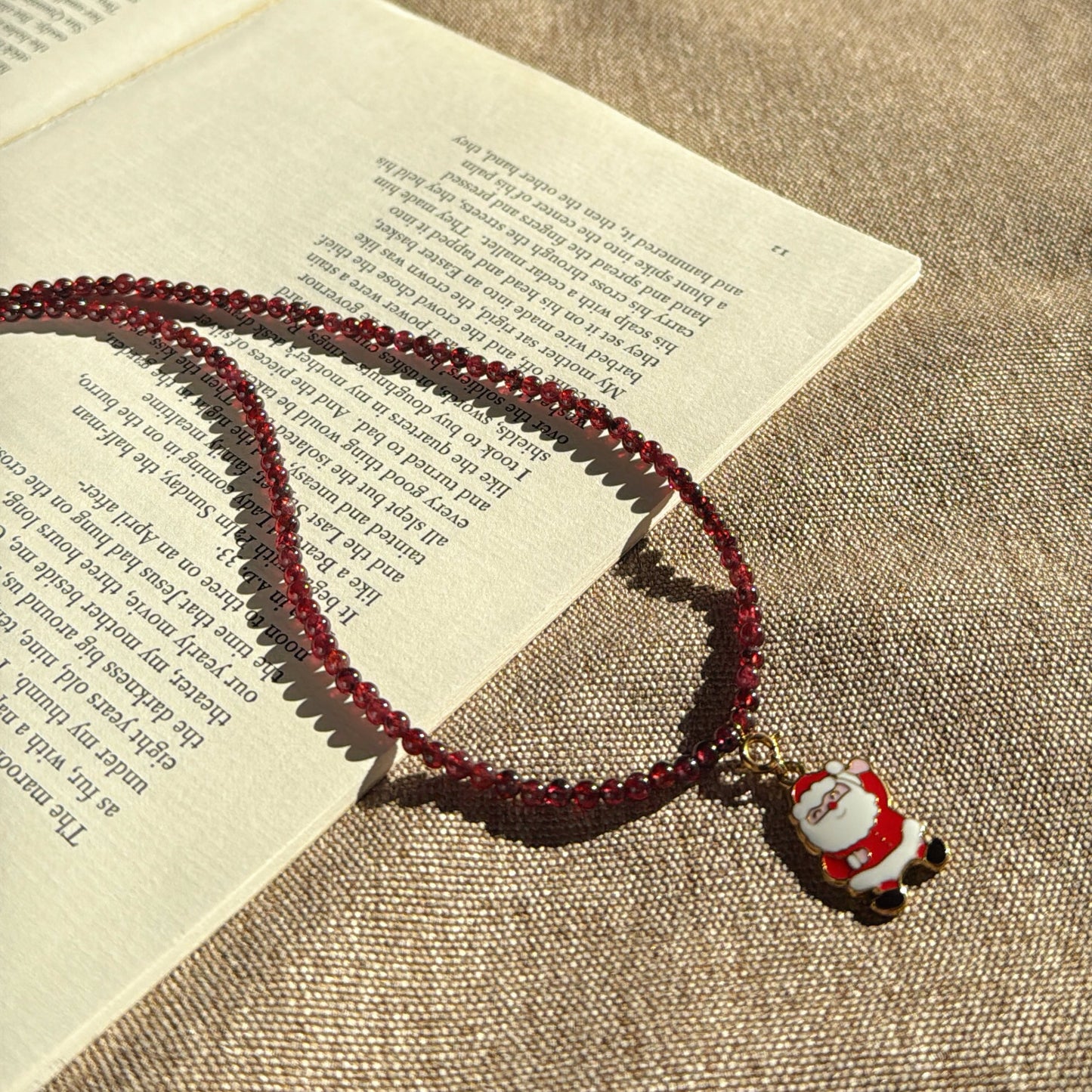 Christmas Santa’s Garnet Necklace