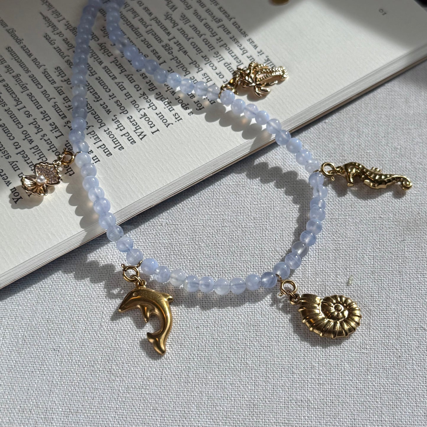 Oceanic Dream Blue Lace Agate Choker Necklace