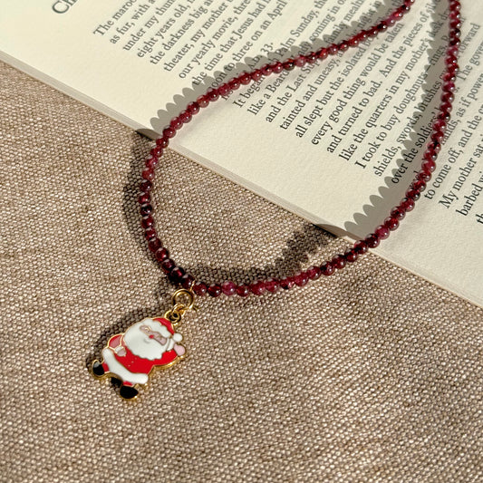 Christmas Santa’s Garnet Necklace