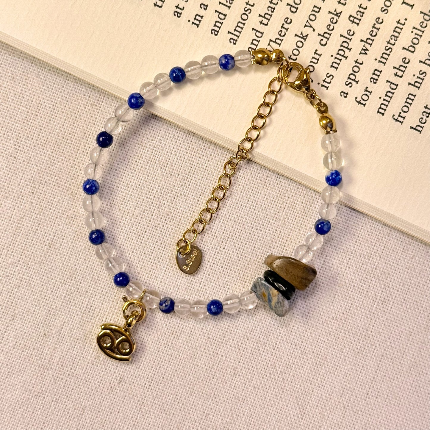 Mystic Starlight: Lapis Lazuli, Clear Quartz & Pietersite Bracelet