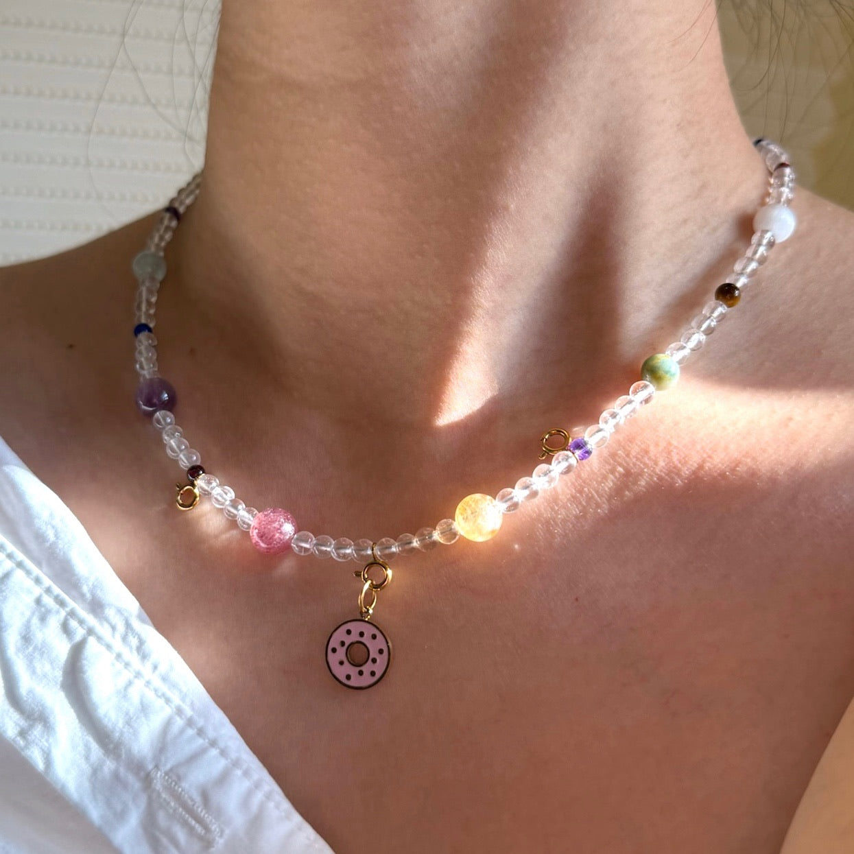 Juicy Candy Set: Clear Quartz Multi Gemstones Jewelry Set