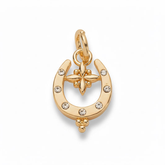 Lucky Star Horseshoe Charm