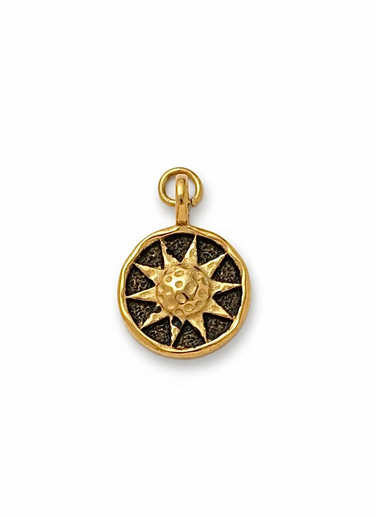 Sun Solar Medallion Charm