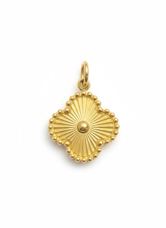 Radiant Four-Leaf Clover Charm