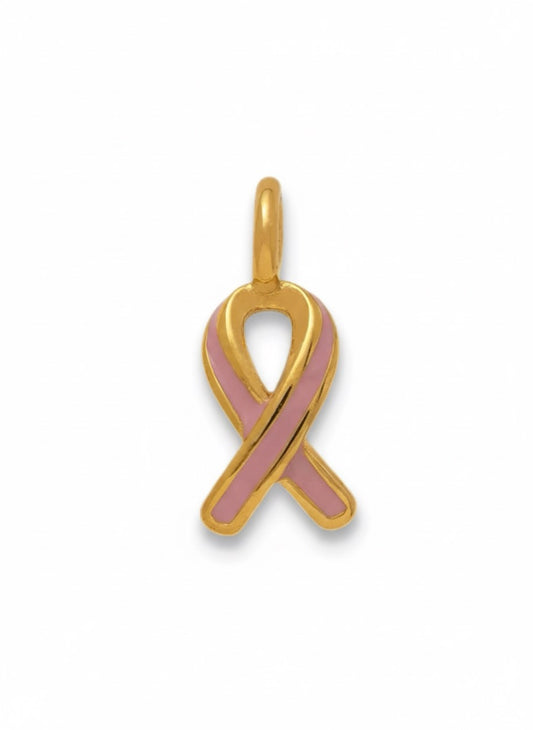 Pink Ribbon Breast Cancer Awareness Charm