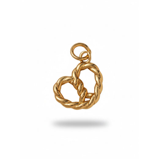 Golden Pretzel Charm