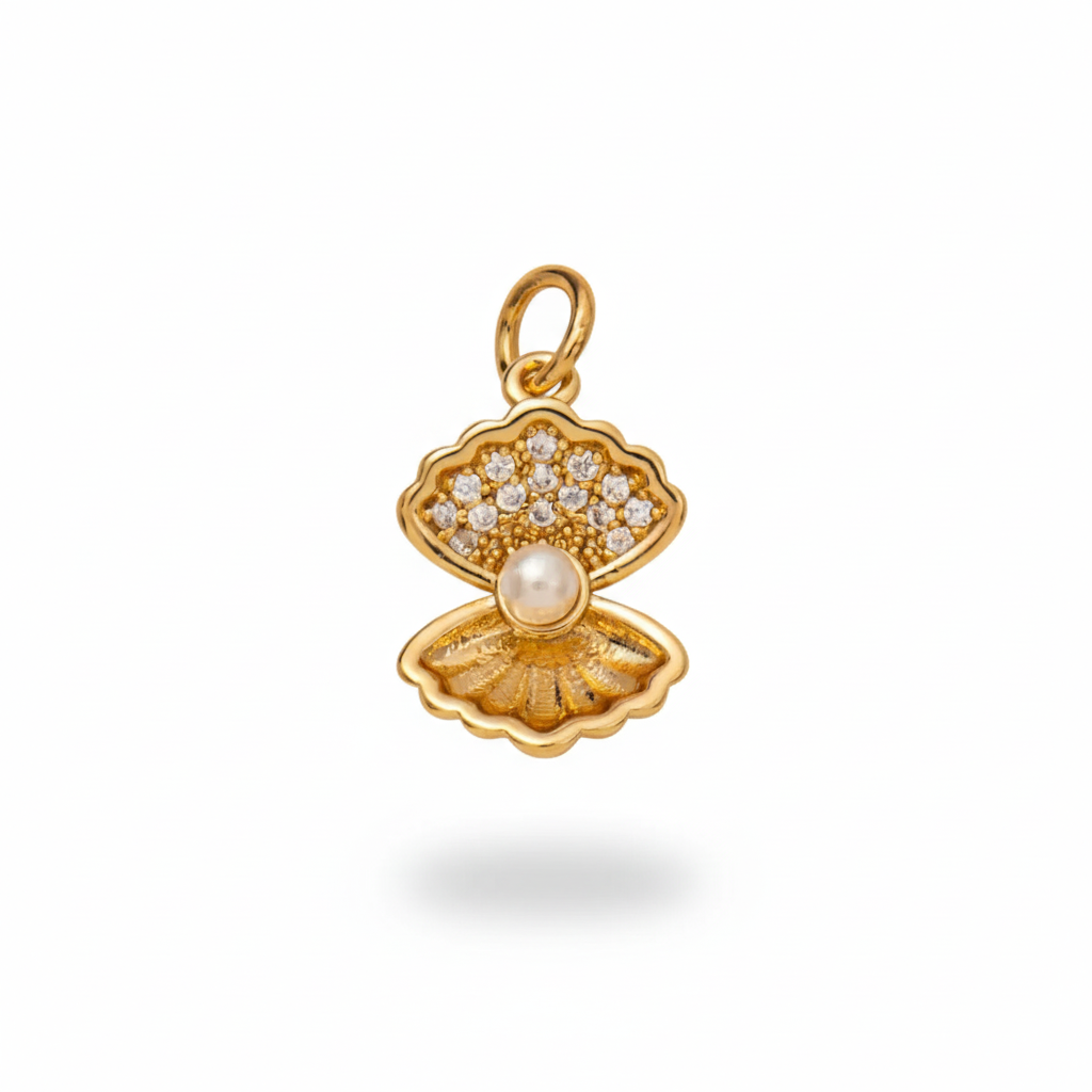 Sparkling Pearl Shell Charm