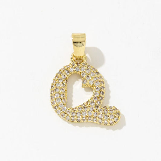 Sparkling Letter Q Charm