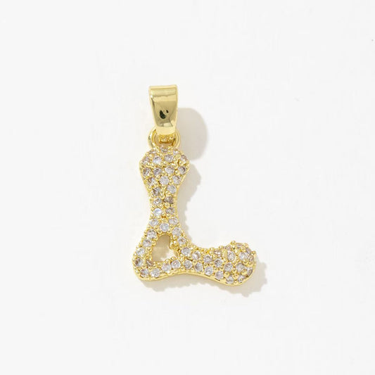 Sparkling Letter L Charm