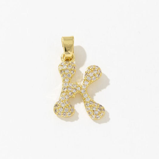 Sparkling Letter K Charm