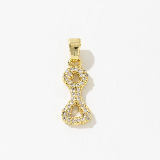 Sparkling Letter I Charm