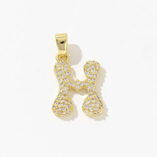 Sparkling Letter H Charm