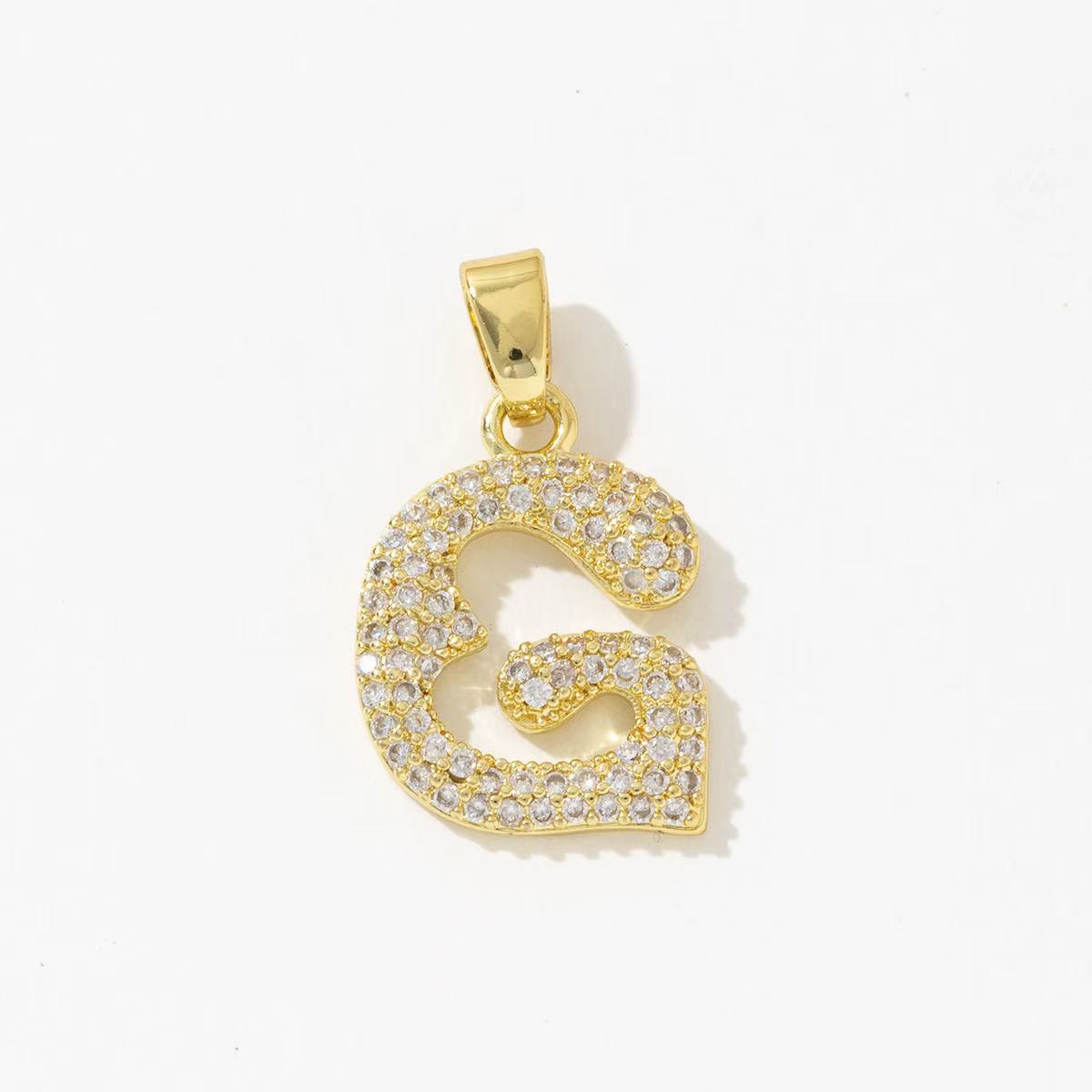 Sparkling Letter G Charm