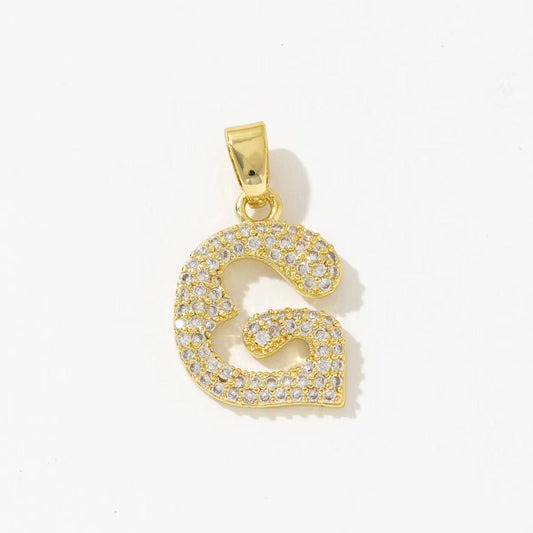 Sparkling Letter G Charm