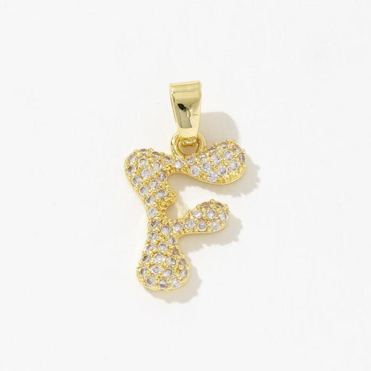 Sparkling Letter F Charm
