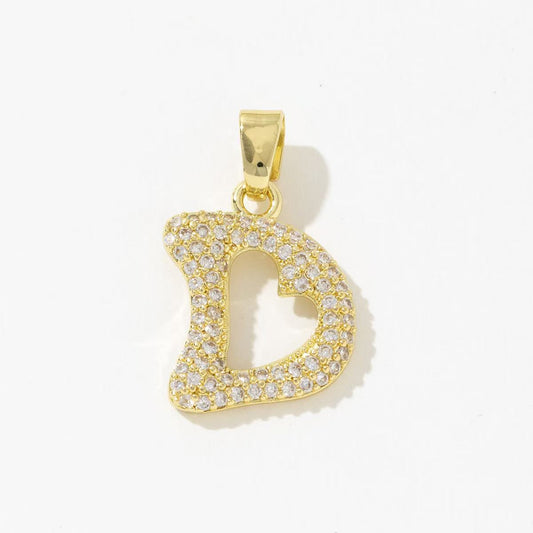 Sparkling Letter D Charm