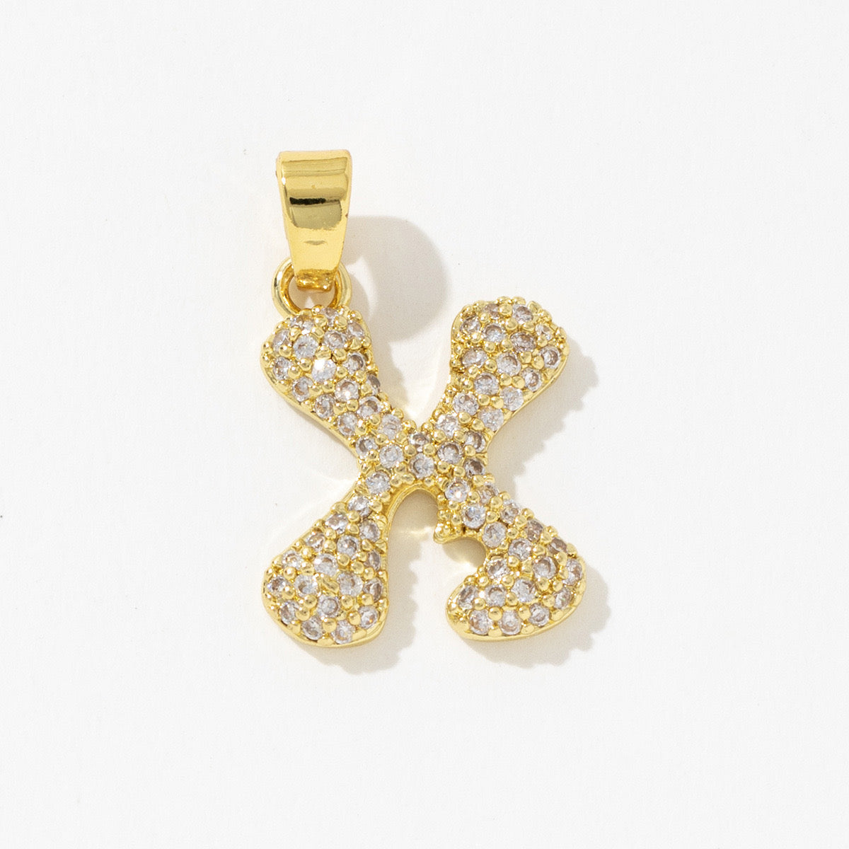 Sparkling Letter X Charm